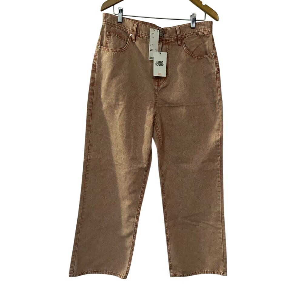 NWT Urban Outfitters BDG cowboy Jeans Wide‎ Leg 32 pink rose high waisted Retro